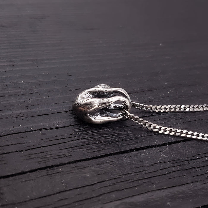 Baby Sloth Charm Pendant Necklace Solid Cast 925 Sterling Silver Three Dimensional Polished Oxidized Finish - Moon Raven Designs
