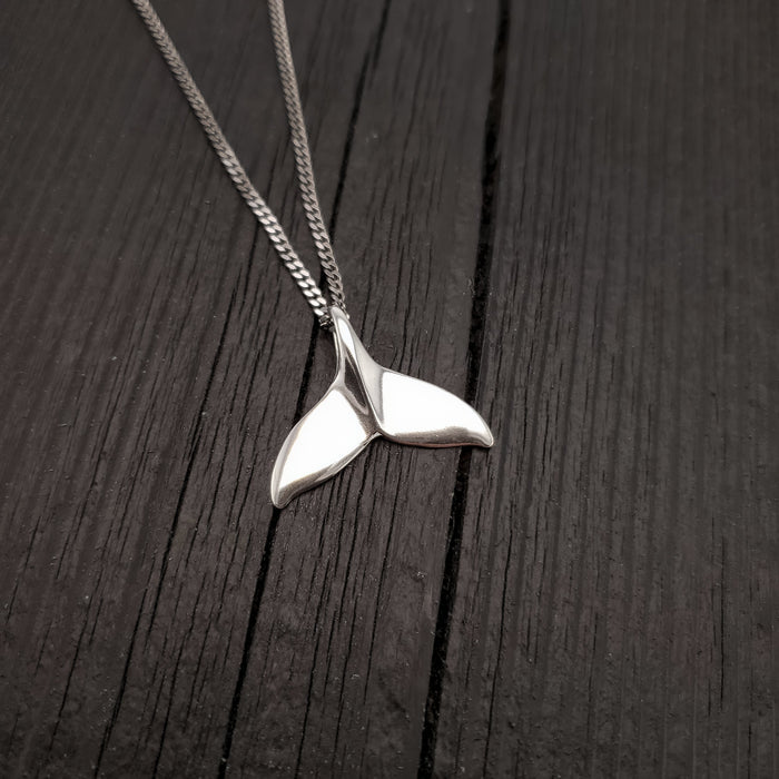 Humpback Whale Fluke Necklace Whale Tail Pendant - Moon Raven Designs
