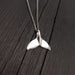 Humpback Whale Fluke Necklace Whale Tail Pendant - Moon Raven Designs