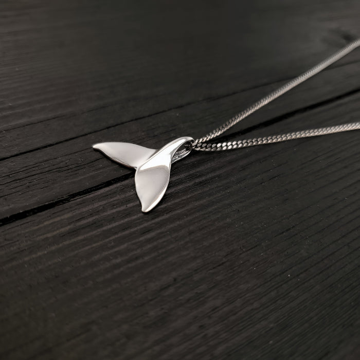 Humpback Whale Fluke Necklace Whale Tail Pendant - Moon Raven Designs