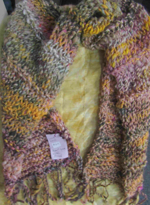 Handspun Wool Scarf with Shimmer