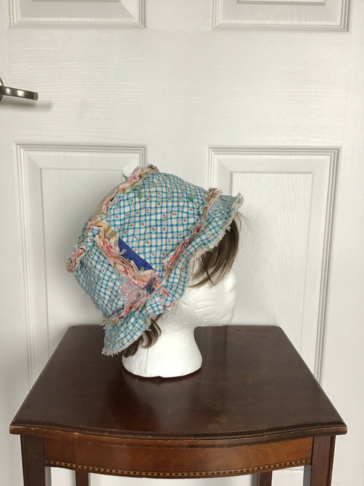 Short brim shabby chic bucket hats