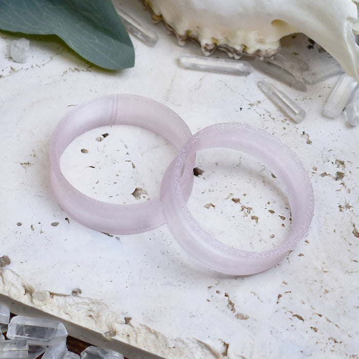 Ear Tunnels 10-100mm Transluent Pink | Pair |Ultra Light Thin-wall Ear Plugs | Gauge Earrings | Gauged Plugs