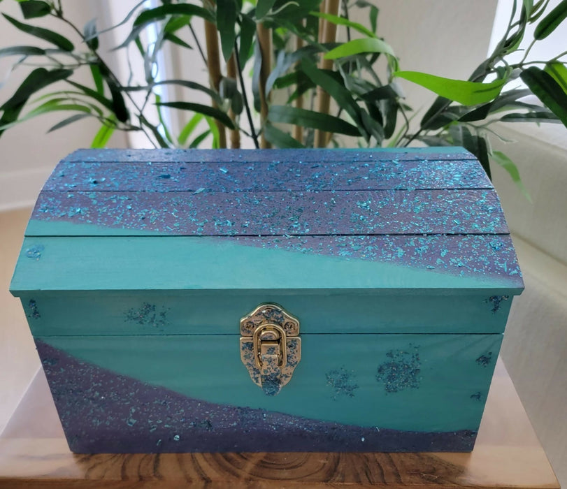 Mermaid Magic: Handcrafted Treasure Chest for Kids' Imaginary