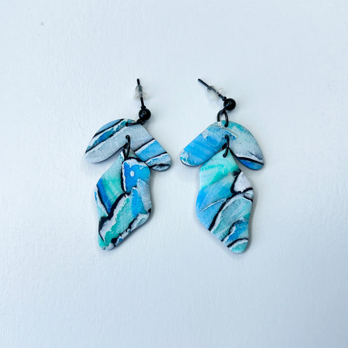 Ocean Marble Statement Earrings
