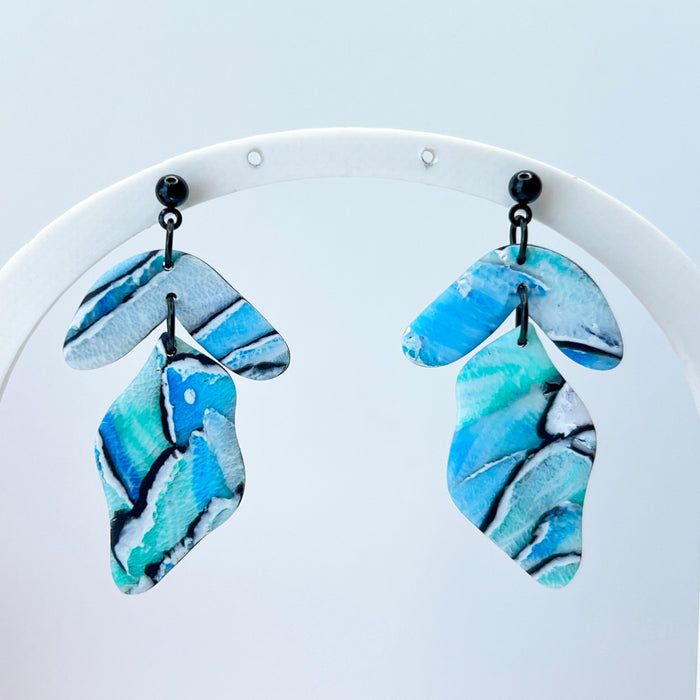 Ocean Marble Statement Earrings