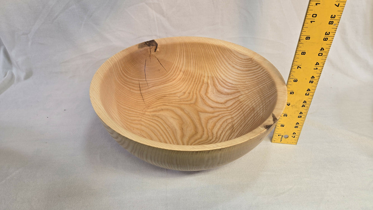 Ash Bowl 13-3/4" Hand Turned