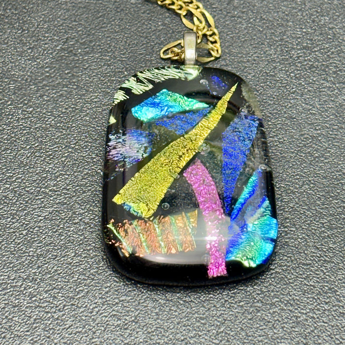 Fused Dichroic Glass Pendent