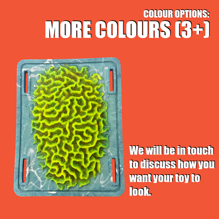 An example of what the Kora grinder looks like when poured in more than two colours.