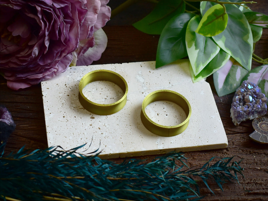 Ear Tunnels 10-100mm Gold | Pair |Ultra Light Thin-wall Ear Plugs | Gauge Earrings | Gauged Plugs