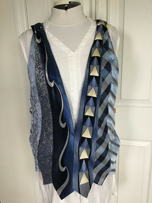 Upcycled tie vest, customized size