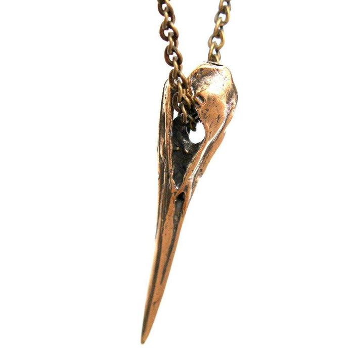 Heron Skull Pendant Necklace