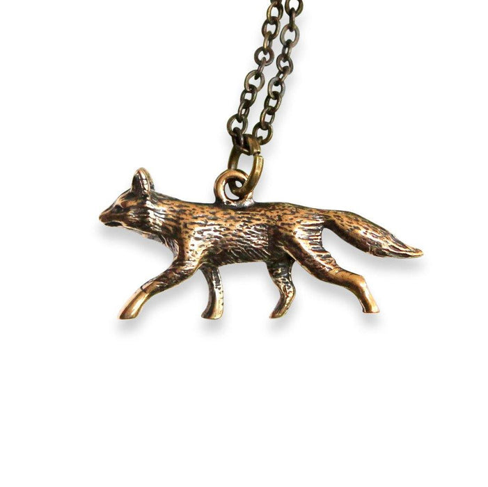 Trotting Fox Pendant Necklace