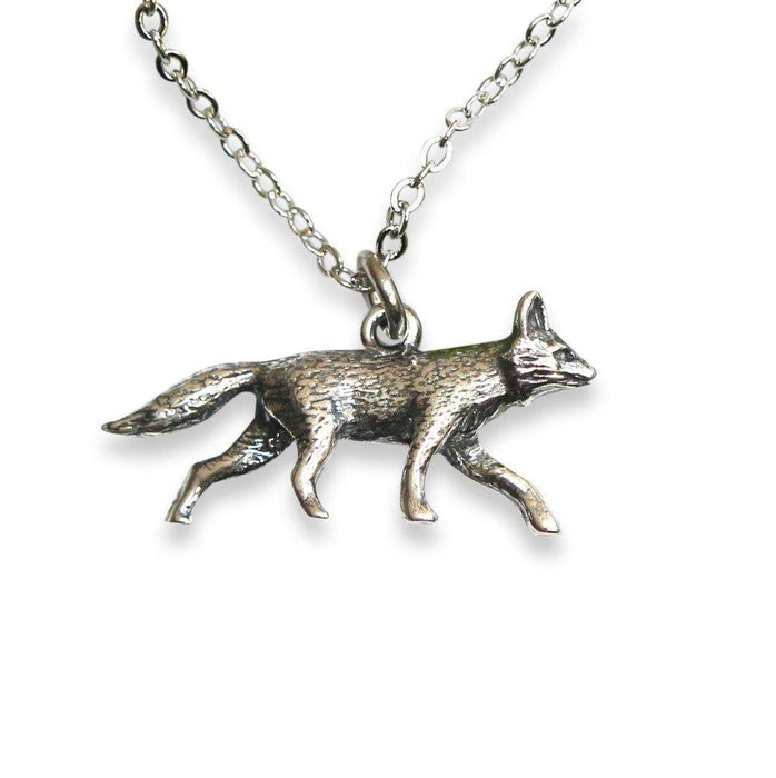 Trotting Fox Pendant Necklace