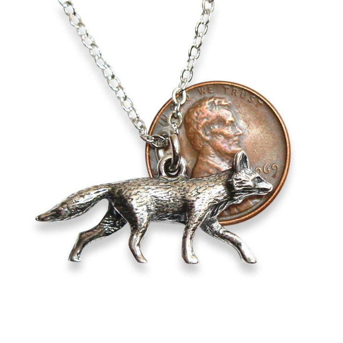 Trotting Fox Pendant Necklace