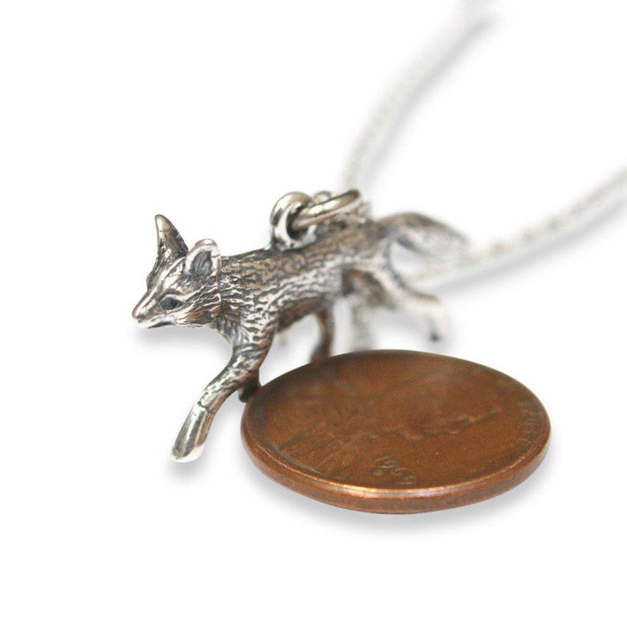 Trotting Fox Pendant Necklace