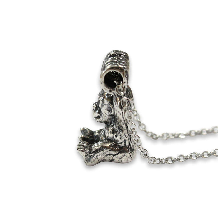 Silver Baby Gorilla Pendant Necklace