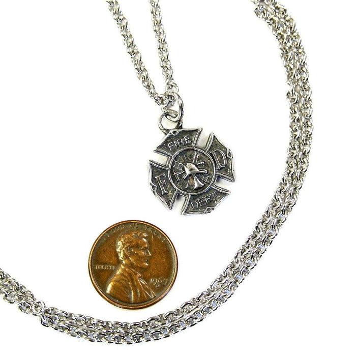 Firefighter Emblem Necklace Fire Dept