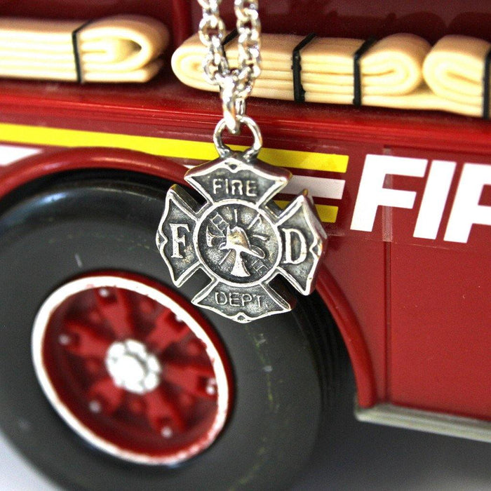 Firefighter Emblem Necklace Fire Dept