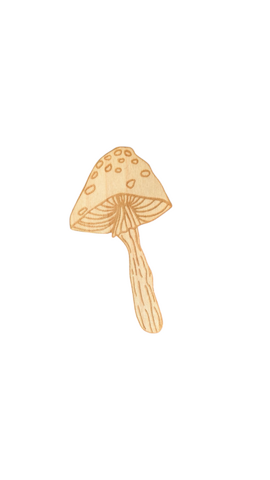 Wooden Mushroom Sticker D