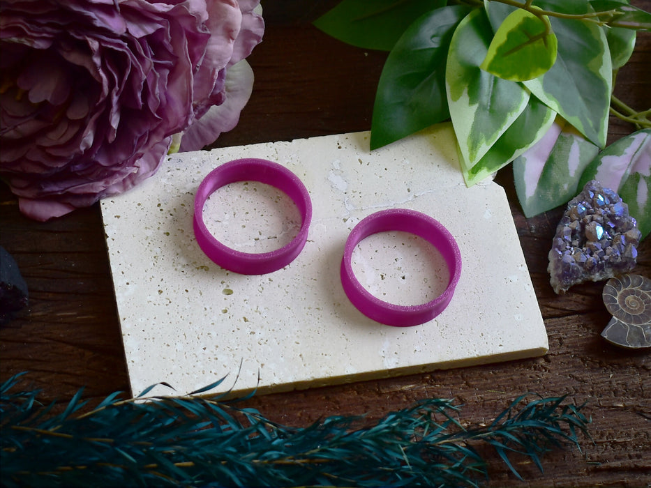 Ear Tunnels 10-100mm Deep Purple | Pair | Ultra Light Thin-wall Ear Plugs | Gauge Earrings | Gauged Plugs