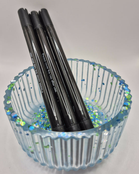Blue Green Makeup Brush Cup