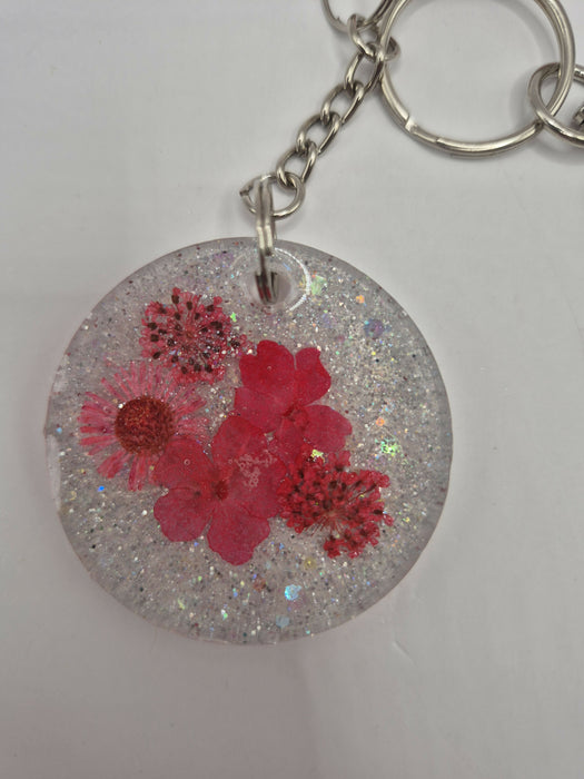 Red Flower Keychain