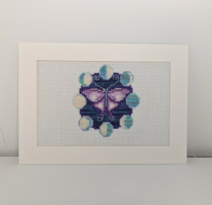 Lunar Moth Cross Stitch Art