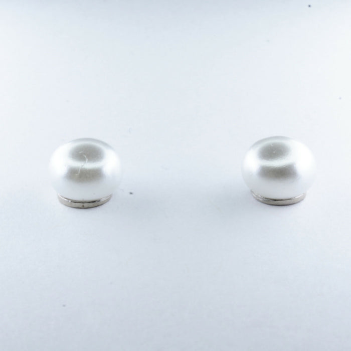 Fresh Water Pearl Earrings in 2 colors and 3 sizes or as a 6 pack. Magnetic, Hypoallergenic Surgical Steel Stud or Clip-on