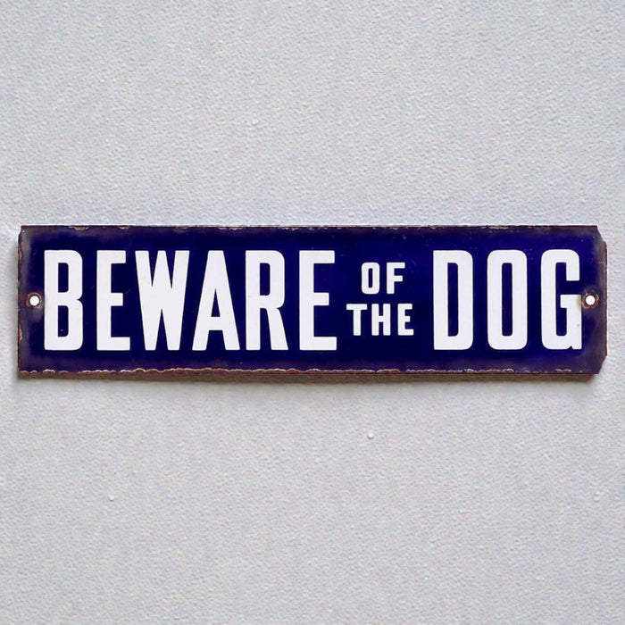 Retro “Beware of the Dog” Aluminum Sign