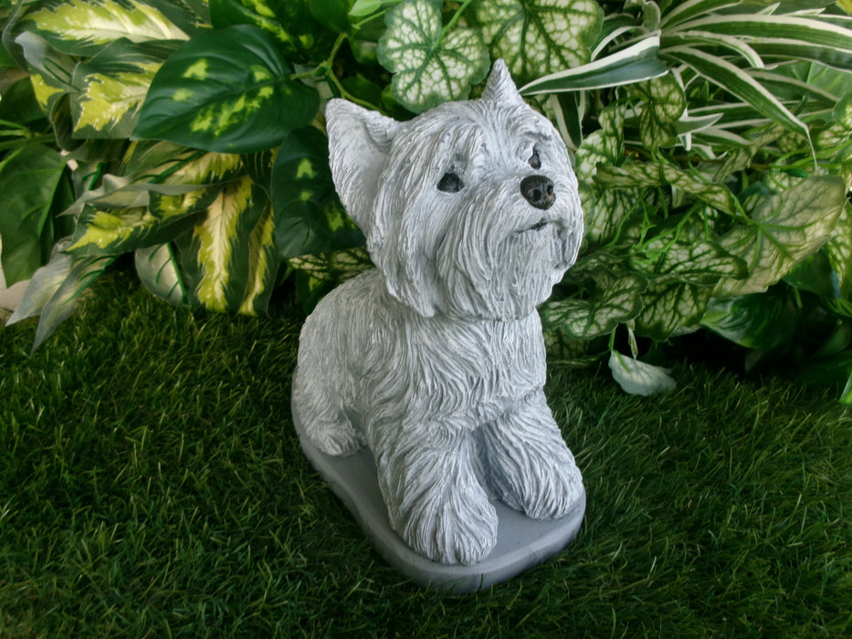 Yorkshire Terrier Concrete Statue, 4x8x9" High