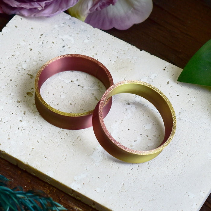Ear Tunnels 10-100mm Gold-Copper | Pair | Ultra Light Thin-wall Ear Plugs | Gauge Earrings | Gauged Plugs