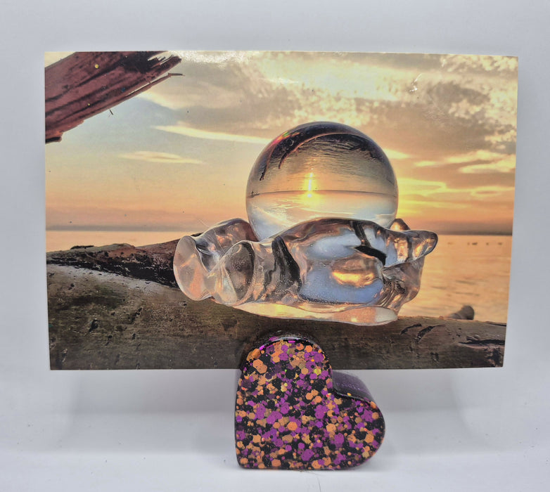 Purple & Orange Photo Holder
