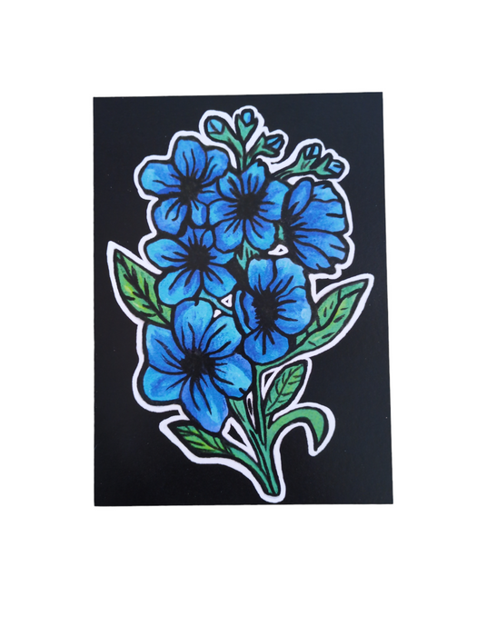Blue Flower Print
