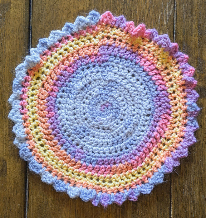 Photograph of the altar cloth without anything on it.