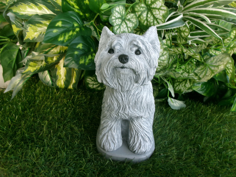 Yorkshire Terrier Concrete Statue, 4x8x9" High