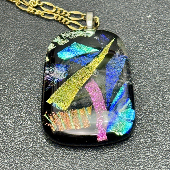 Fused Dichroic Glass Pendent
