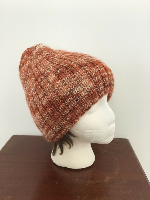 Hand knitted hat with USA yarn