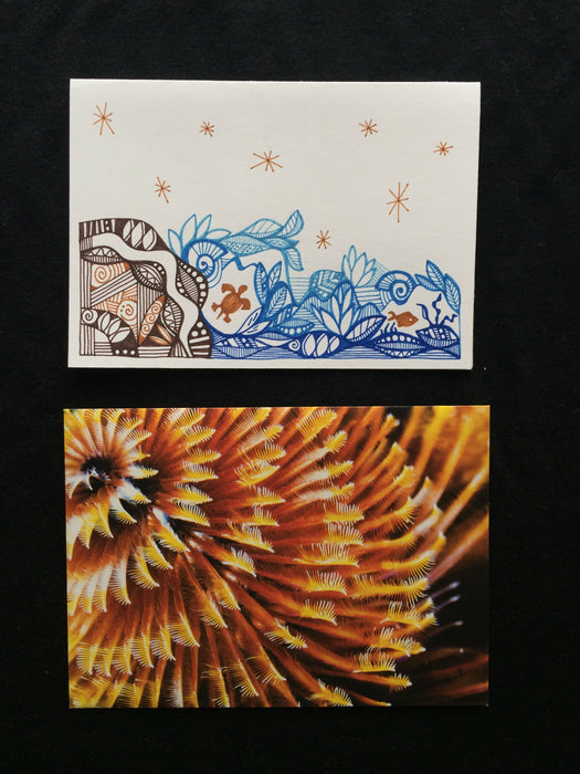 Intricate Nature Card with Christmas Tree Worm Envelope