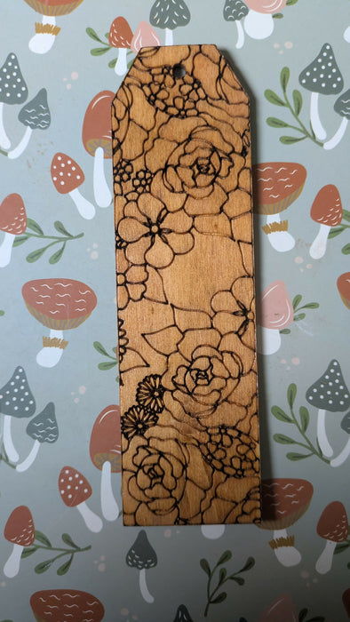 Floral Wooden Bookmark B