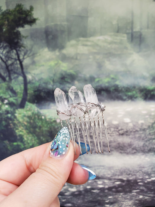 Crystal Point Mini Hair Comb