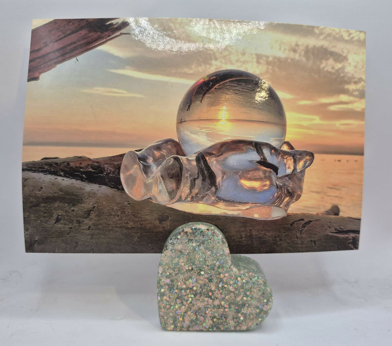 Green Heart Photo Holder