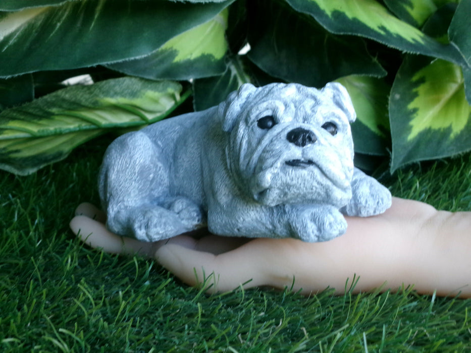 Concrete Bulldog Urn Adornment 3x6x2.25" high