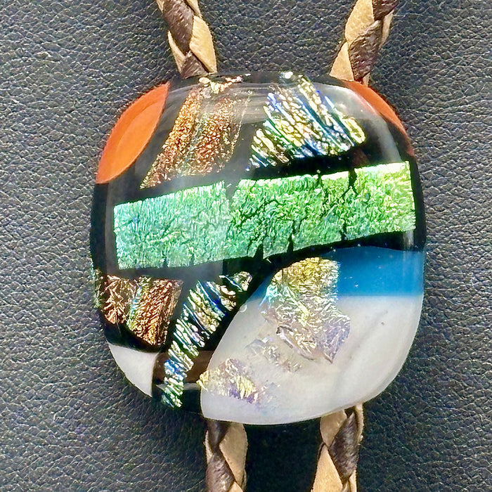 Fused Glass Bolo Tie