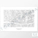 Example topographic map print of the Arapahoe Basin, Colorado ski area. Art uses horizontal orientation. Print shows landscape of the area using contour lines. On the artwork is a title and concise info of location and elevation.