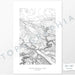 Vertical orientation Arches National Park poster with topographic map design.