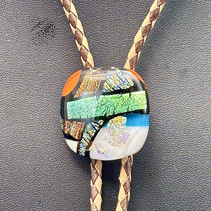 Fused Glass Bolo Tie