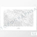 Horizontal custom topo map print of Aspen, Colorado. Contour lines show the steep topography of the ski area.