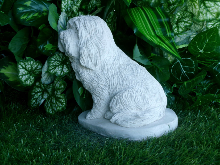 Maltese or Morkie Dog Concrete 5.5x7.5 x 8" High