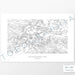 Map wall decor of Badlands National Park with modern map art in black and white.